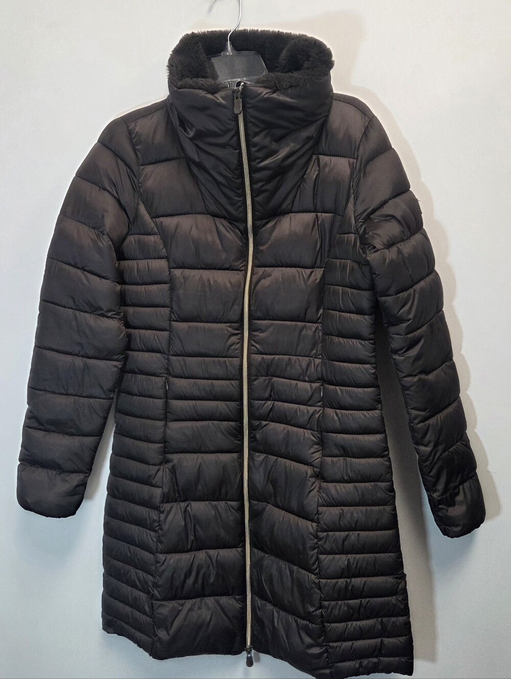 Save The Duck Ultra Light Puffer Jacket Women’s  Black Long Insulated Medium 2